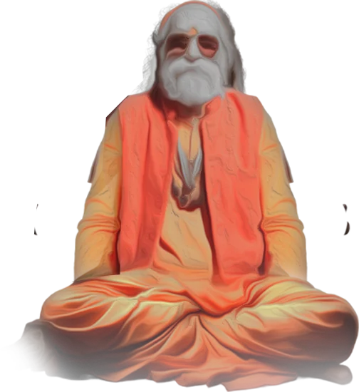 Goa Gil seated in the temple
